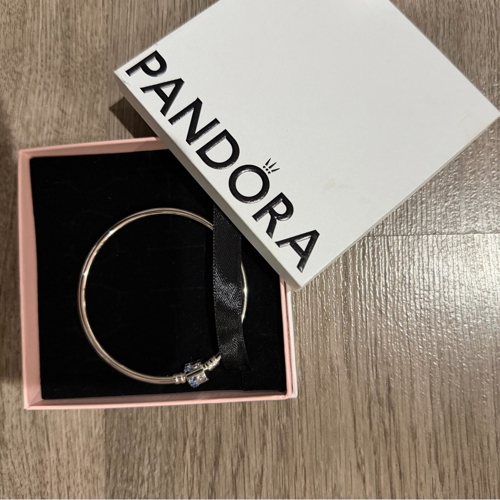 Pandora Silver Bracelet with Blue Accent